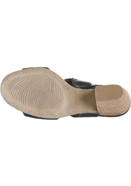 Siyah Khv-Bej Deri Kadın Topuklu Sandalet 01WQ2902 01WQ2902 indirimleri