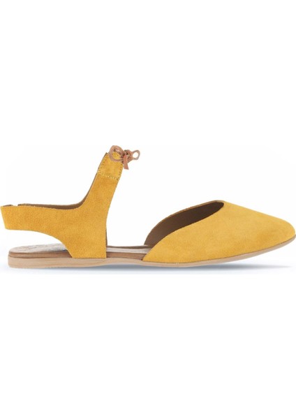 Sarı Alf Süet Kadın Düz Sandalet 01WA5807 01WA5807