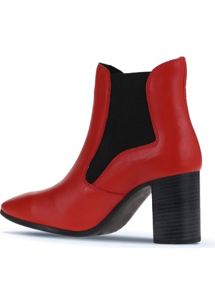 Kırmızı Deri Kadın Topuklu Bot 01WP1003 01WP1003 indirimleri