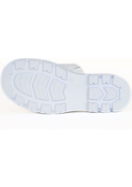 Beyaz Deri Kadın Düz Terlik 01WU7308 01WU7308 indirimleri