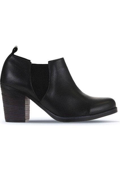 Siyah Deri Kadın Topuklu Bot 01WP1506 01WP1506 fiyatları