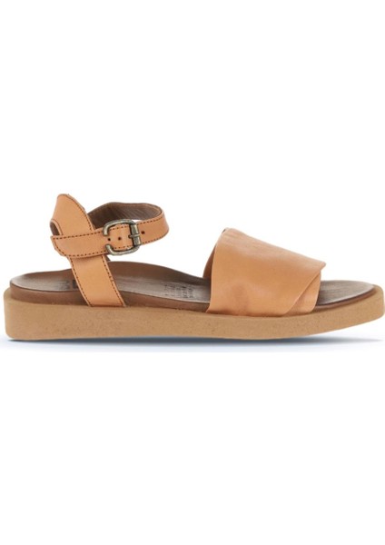 Taba Deri Kadın Düz Sandalet 01WS2812 01WS2812