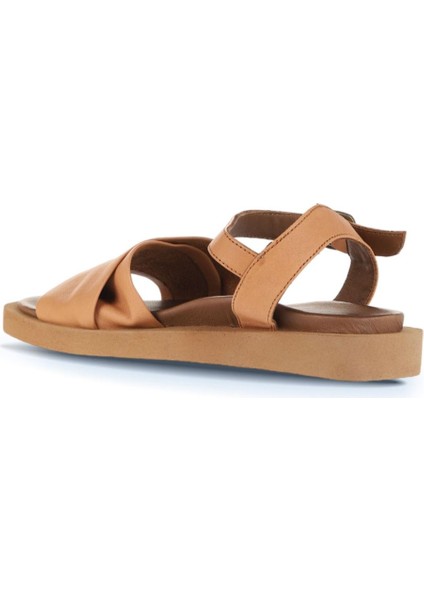 Taba Deri Kadın Düz Sandalet 01WS2812 01WS2812 fırsatları