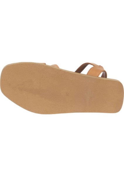 Taba Deri Kadın Düz Sandalet 01WS2812 01WS2812 indirimleri