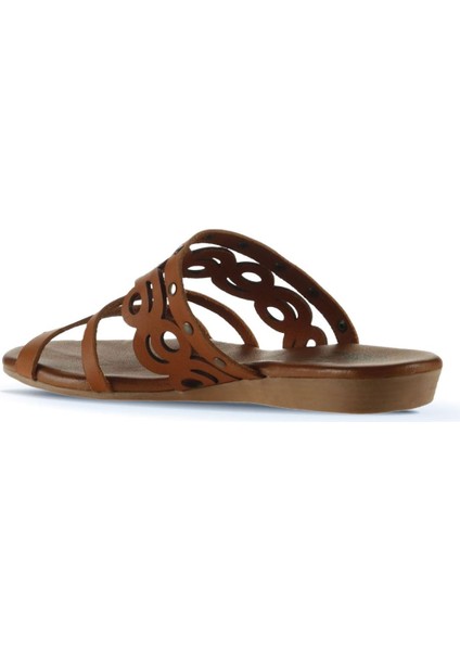 Taba Deri Kadın Düz Terlik 01WU7445 01WU7445 fırsatları