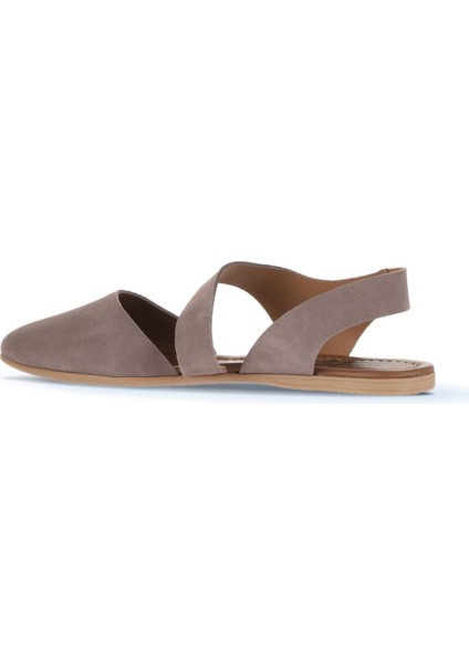 Gri Koyu Alf Süet Kadın Düz Sandalet 01WA5806 01WA5806 fırsatları