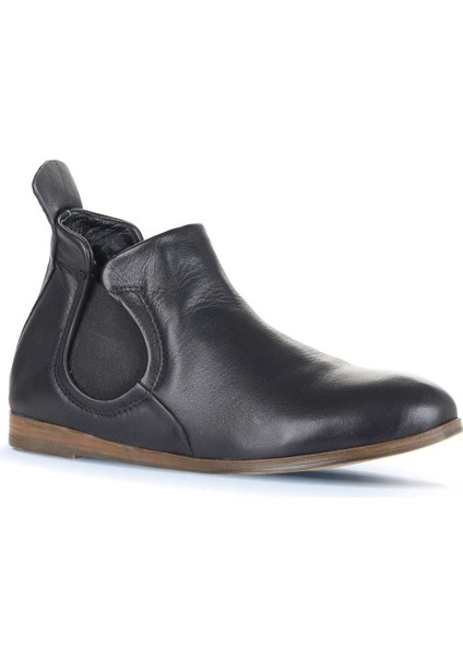 Siyah Deri Kadın Düz Bot 01WP1602 01WP1602 modelleri