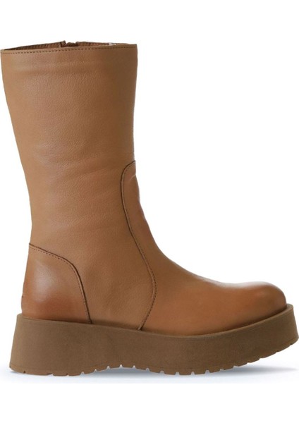 Taba Açık Deri Kadın Dolgu Topuklu Bot 01WV1302 01WV1302