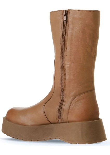 Taba Açık Deri Kadın Dolgu Topuklu Bot 01WV1302 01WV1302 fırsatları