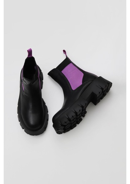 Siyah Multi Deri Kadın Düz Bot 01WV4613 01WV4613 fiyatları