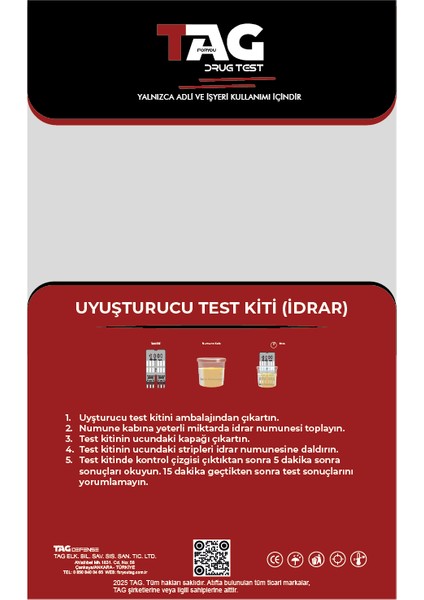 Drug Test Kit Urine (Idrar) modelleri