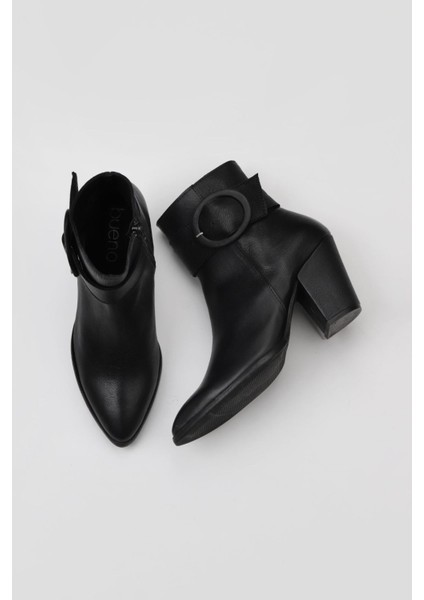 Siyah Deri Kadın Topuklu Bot 01WR5007 01WR5007