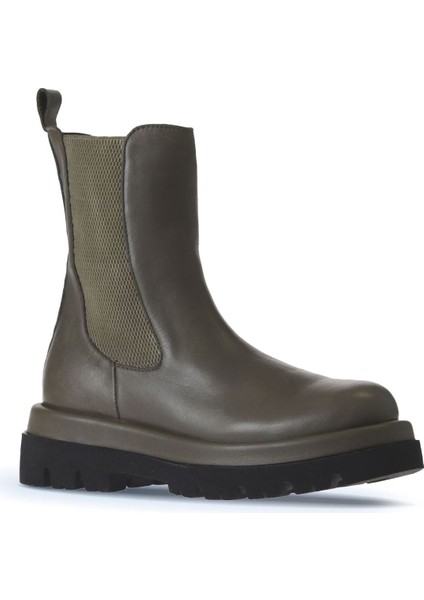 Haki Deri Kadın Düz Bot 01WV1007 01WV1007 fiyatları