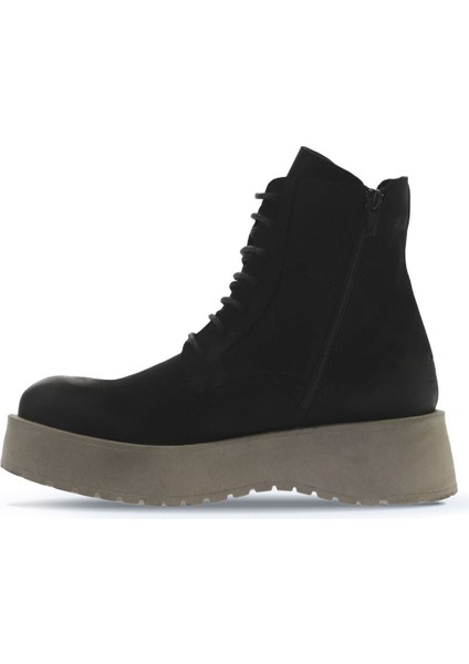 Siyah Nubuk Kadın Dolgu Topuklu Bot 01WV1305 01WV1305 fırsatları