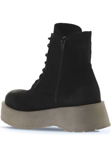 Siyah Nubuk Kadın Dolgu Topuklu Bot 01WV1305 01WV1305 indirimleri