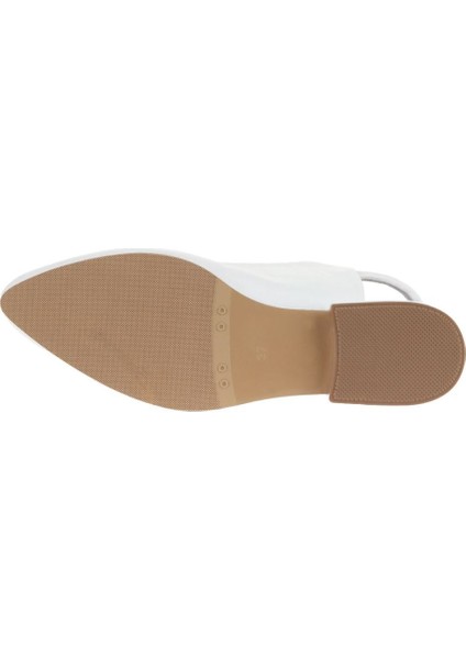 Beyaz Deri Kadın Düz Sandalet 01WA0303 01WA0303 indirimleri