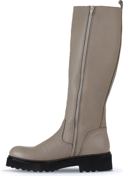 Gri Flotter Deri Kadın Düz Çizme 01WT0804 01WT0804 modelleri