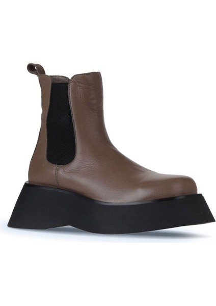 Gri Deri Kadın Dolgu Topuklu Bot 01WV5100 01WV5100 fiyatları