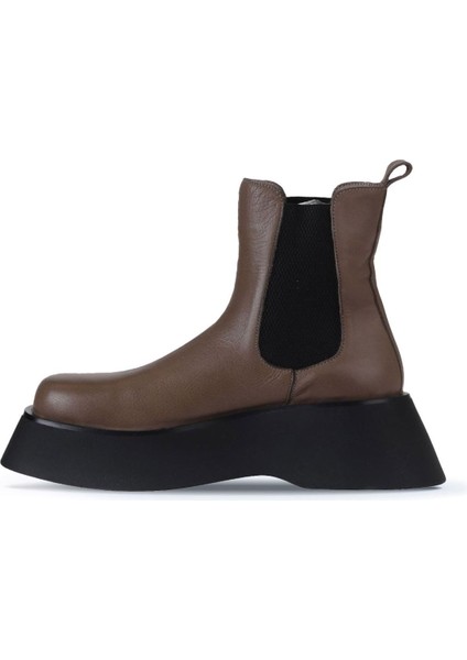 Gri Deri Kadın Dolgu Topuklu Bot 01WV5100 01WV5100 modelleri