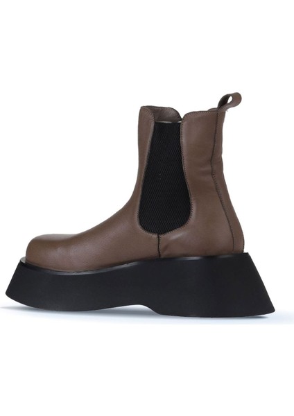 Gri Deri Kadın Dolgu Topuklu Bot 01WV5100 01WV5100 fırsatları