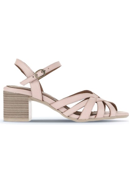 Pudra Deri Kadın Topuklu Sandalet 01WA2800 01WA2800