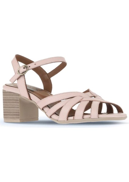 Pudra Deri Kadın Topuklu Sandalet 01WA2800 01WA2800 fiyatları