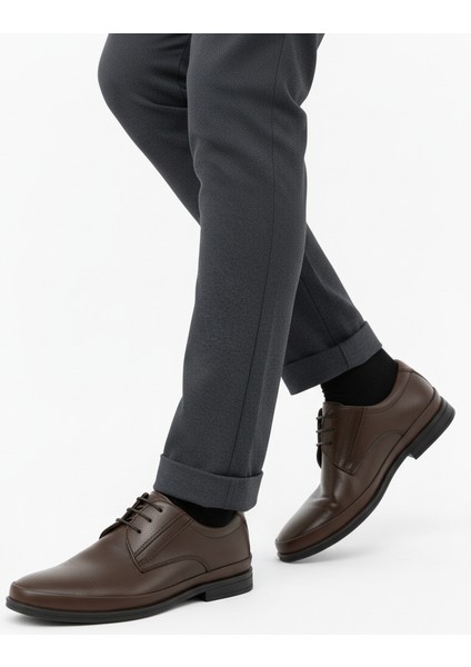 Erkek Bağcıklı Poli Taban Comfort Model Tam Kalıp Deri Ortopedik Klasik Ayakkabı modelleri