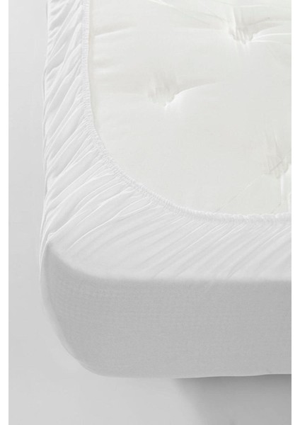 Beyaz Çift Kişilik Lastikli Çarşaf 160 cm x 200 cm Pamuk Çarşaf modelleri