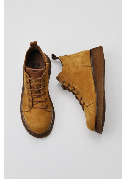 Sarı Süet Kadın Düz Bot 01WV5204 01WV5204