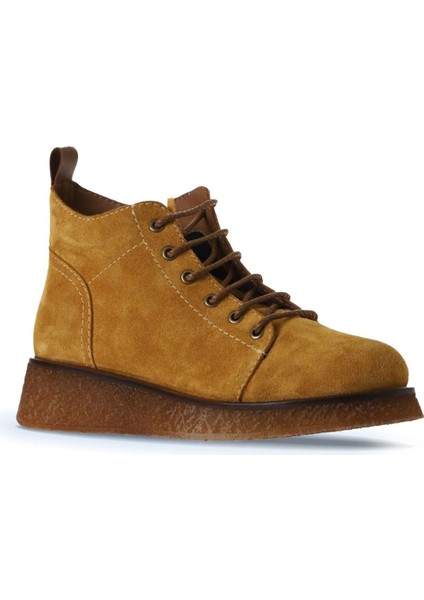 Sarı Süet Kadın Düz Bot 01WV5204 01WV5204 modelleri