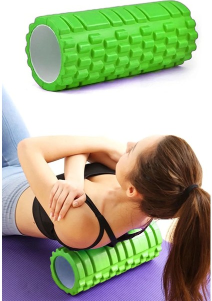 Pro Foam Roller Pilates Masaj Rulosu Köpüğü Fitness Yoga Roller Yeşil