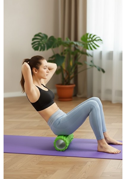 Pro Foam Roller Pilates Masaj Rulosu Köpüğü Fitness Yoga Roller Yeşil fırsatları