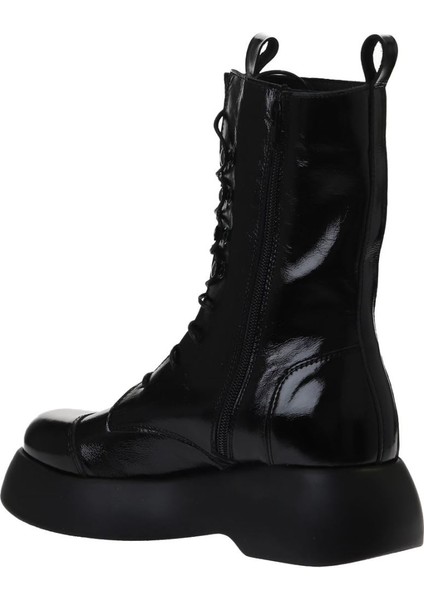 Siyah Kırışık Rugan Kadın Dolgu Topuklu Bot 01WV5306 01WV5306 fırsatları