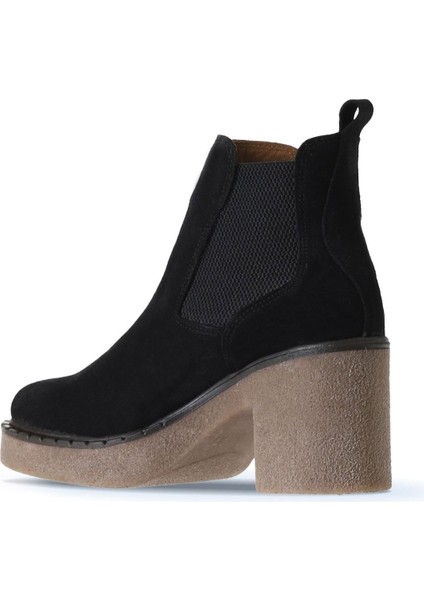 Siyah Süet Kadın Topuklu Bot 01WT2900 01WT2900 indirimleri