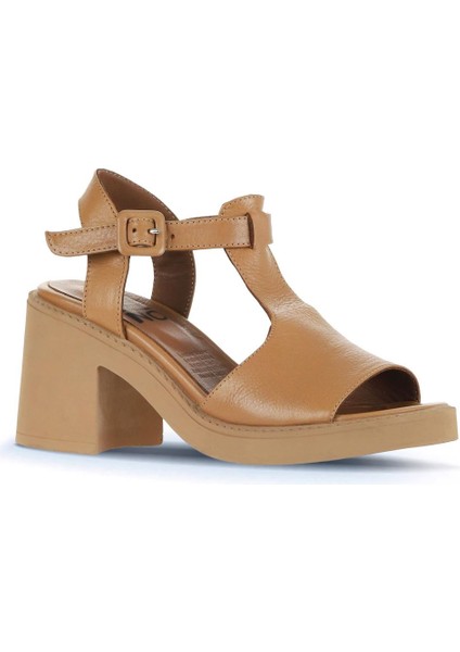 Taba Deri Kadın Topuklu Sandalet 01WA1702 01WA1702 fiyatları