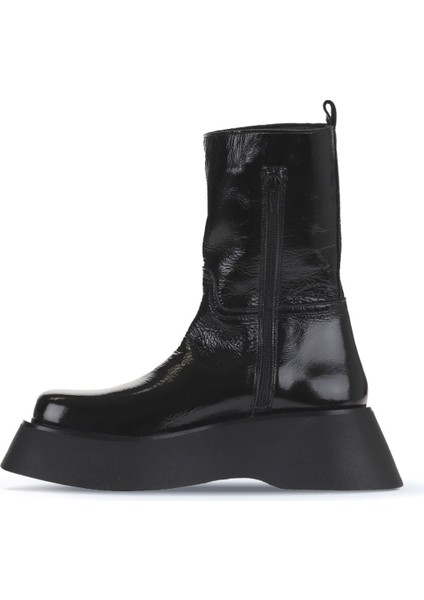 Siyah Kırışık Rugan Kadın Dolgu Topuklu Bot 01WV5101 01WV5101 modelleri