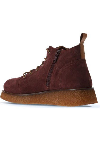 Bordo Süet Kadın Düz Bot 01WV5204 01WV5204 indirimleri