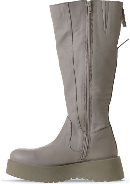 Bej Deri Kadın Dolgu Topuklu Çizme 01WV1307 01WV1307 modelleri