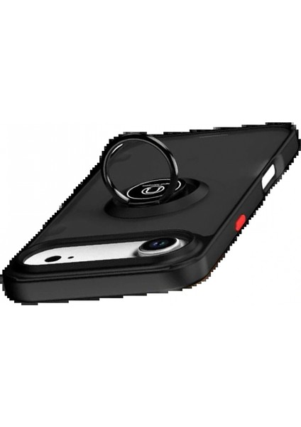 Apple iPhone 17 Air Montreal Yüzüklü Silikon Kapak - Siyah fırsatları