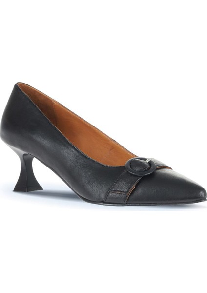 Siyah Deri Kadın Topuklu Ayakkabı 01WA1305 01WA1305 fiyatları