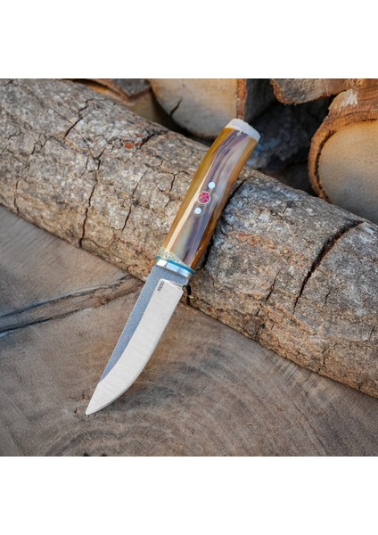 Bushcraft 30 cm - Standlı Koç Boynuzu Sap modelleri