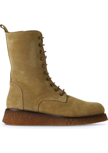 Bej Süet Kadın Düz Bot 01WV5200 01WV5200