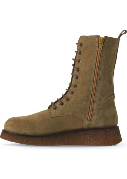 Bej Süet Kadın Düz Bot 01WV5200 01WV5200 modelleri