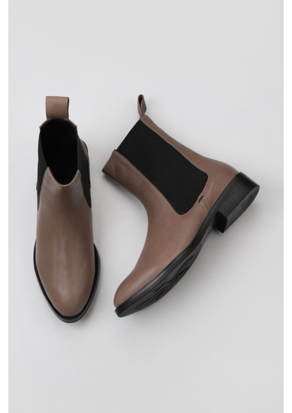 Gri Deri Kadın Düz Bot 01WT2403 01WT2403 fiyatları