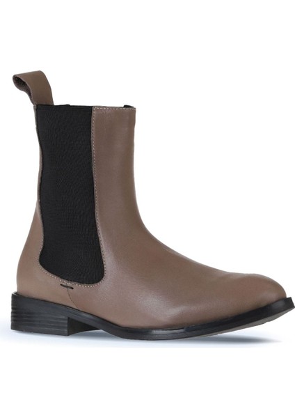 Gri Deri Kadın Düz Bot 01WT2403 01WT2403 modelleri