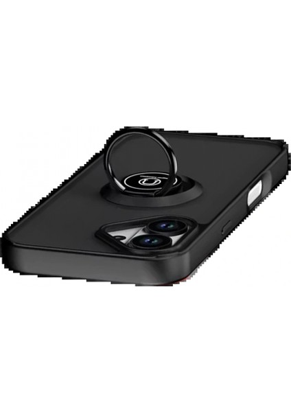 Apple iPhone 17 Montreal Yüzüklü Silikon Kapak - Siyah fırsatları