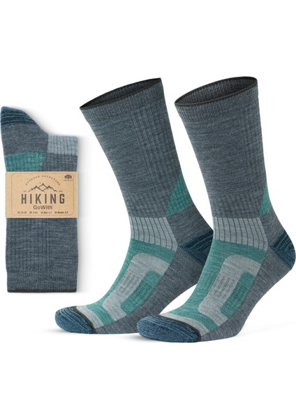 Yünlü Taban Altı Havlulu Dikişsiz Hiking Çorabı 3592