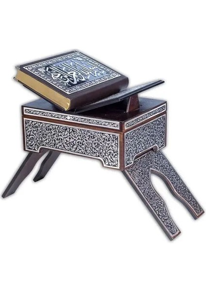 Rahleli Kanat Sandıklı Siyah Kaplama Gümüş Kuran-I Kerim (Orta Boy) indirimleri