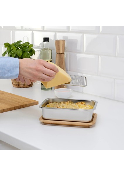 365+ Kapaklı Çelik Saklama Kabı Paslanmaz Çelik Bambu 1 Lt Dikdörtgen fiyatları