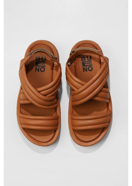 Taba Deri Kadın Düz Sandalet 01WU4619 01WU4619